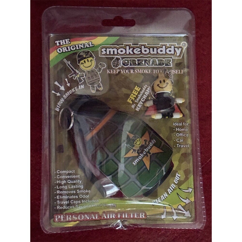 Smokebuddy Grenade Personal Air Filter Smoke Odor Filter Camo Green
